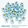  1 Strand Handmade Evil Eye Lampwork Beads Strands LAMP-NB0001-69-6