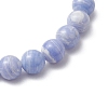 Natural Dyed Blue Lace Agate Beads Stretch Bracelets for Women BJEW-JB11261-4