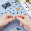 60Pcs Glazed Porcelain Round Beads PORC-HS0001-10-3
