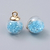 Transparent Glass Globe Pendants GLAA-TAC0002-J15-2