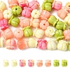 40Pcs 4 Styles Synthetic Coral Dyed Beads CORA-YW0001-04-1