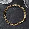 5MM 304 Stainless Steel Oval Link Chain Bracelets SA-CBA2696-08G-1