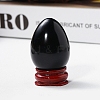 Easter Raw Natural Obsidian Egg Display Decorations PW-WG89517-04-1