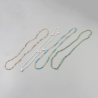 Plastic Waist Belts Seed Bead Chain AJEW-WH20059-39A-1