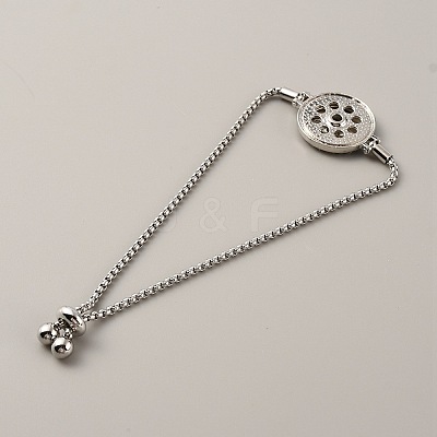 Crystal Rhinestone Interchangeable Snap Link Slider Bracelet Settings with Box Chains BJEW-WH0014-005A-1