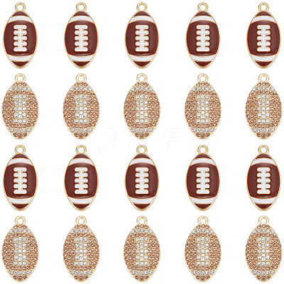 20Pcs 2 Styles Alloy Rhinestone Pendants FIND-SC0022-78-1