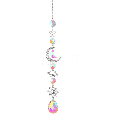 Iron Big Pendant Decorations DJEW-PW0007-02C-1