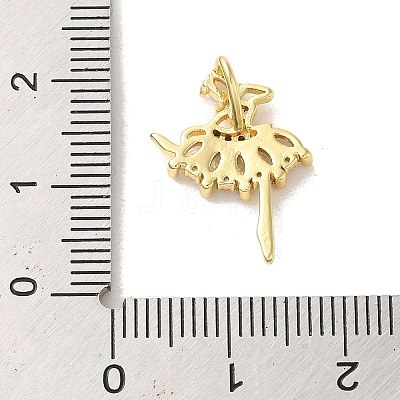 Brass Cubic Zirconia Pendants KK-M278-12G-1