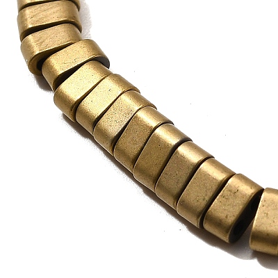 2-Hole Electroplated Synthetic Non-magnetic Hematite Beads Strands G-L613-A01-01A-1