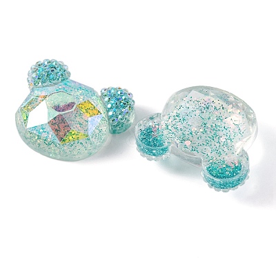 Transparent Epoxy Resin Bear Head Decoden Cabochons CRES-M034-03C-1