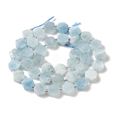 Natural Aquamarine Beads Strands G-P534-A08-02-1