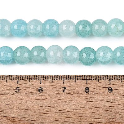 Baking Paint Crackle Glass Beads Strands GLAA-Q106-03A-15-1