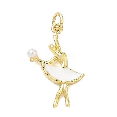 Brass Enamel Pendants KK-CBA3F25-08G-01-1