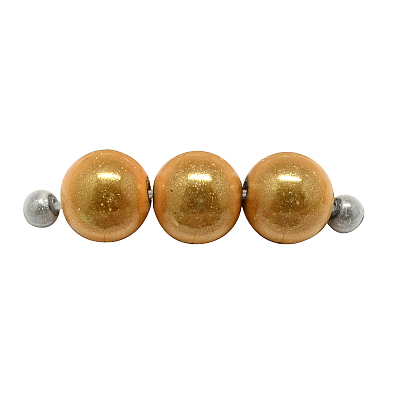 Spray Painted Acrylic Beads MACR-Q154-10mm-M-1