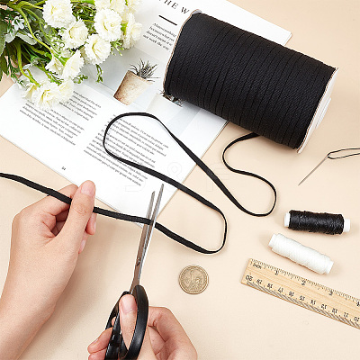 200M Flat Cotton Linen Ribbon OCOR-WH0078-85A-1