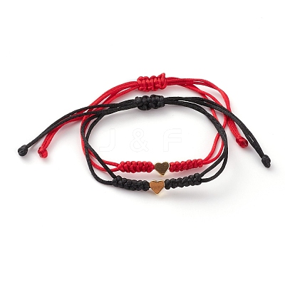 Unisex Adjustable Nylon Thread Braided Bead Bracelets Sets BJEW-JB05832-1