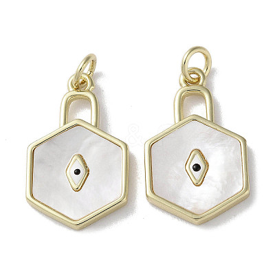 Brass Micro Pave Cubic Zirconia Pendants KK-G485-33C-G-1