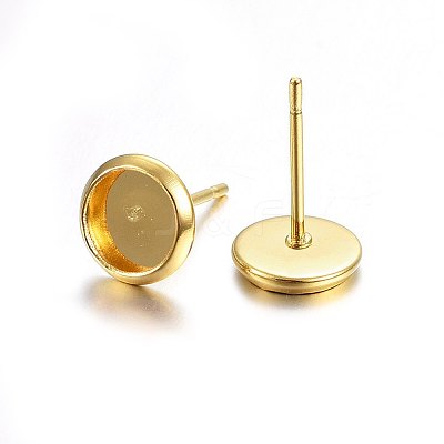 304 Stainless Steel Stud Earring Findings X-STAS-P210-46G-01-1