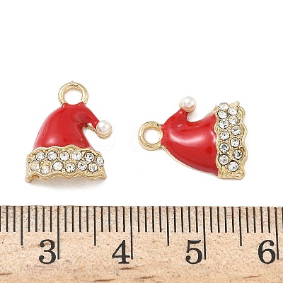 Christmas Alloy Enamel Pendants ENAM-I073-01G-1
