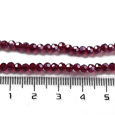 Electroplate Transparent Glass Beads Strands EGLA-A035-T3mm-A02-1
