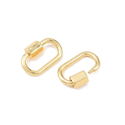 Brass Screw Carabiner Lock Charms KK-Z132-07G-1