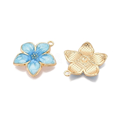 Rack Plating Alloy Enamel Pendants ENAM-N056-365KCG-04-1