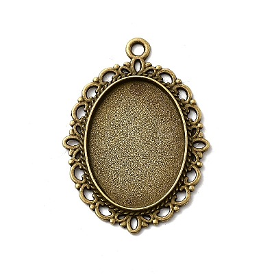 Zinc Alloy Pendant Settings for Cabochon & Rhinestone LS-PALLOY-A15257-AB-LF-1
