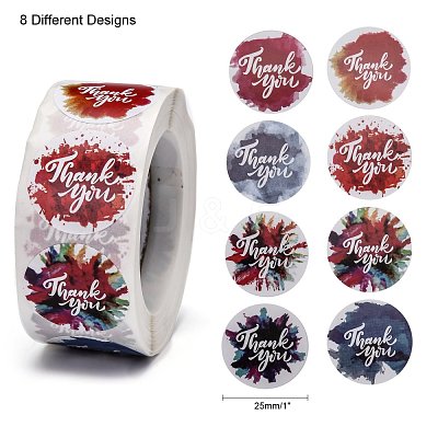 1 Inch Thank You Stickers X-DIY-L028-A02-1
