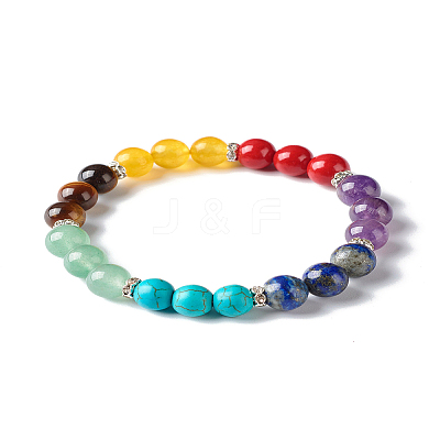 7 Chakra Healing Reiki Yoga Bracelet for Girl Women X1-BJEW-TA00020-1