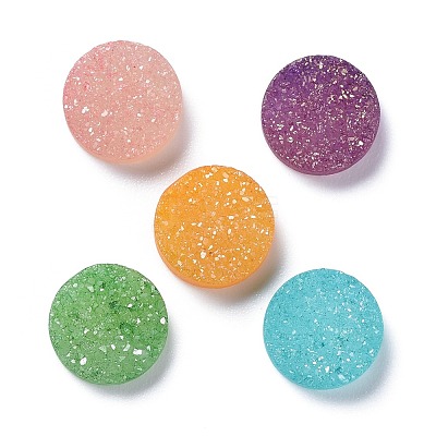 Natural Druzy Agate Cabochons G-L553-43A-1