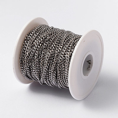 Tarnish Resistant Unwelded 304 Stainless Steel Curb Chains CHS-L014-23P-1
