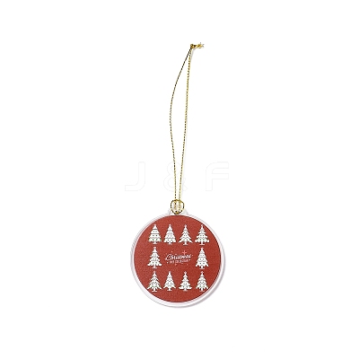 Christmas Theme Acrylic Pendant Decoration HJEW-G021-01F-1