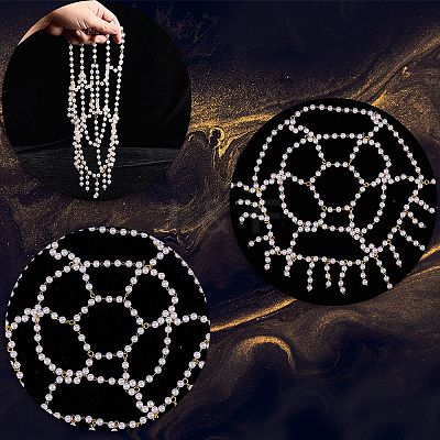 Plastic Pearl Mesh Headbands OHAR-WH20007-07G-1