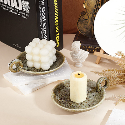 Porcelain Candle Holders AJEW-WH0504-06-1