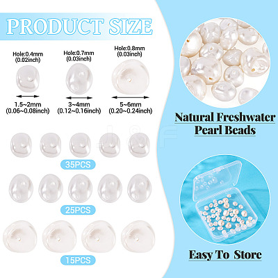 3 Styles Natural Cultured Freshwater Pearl Beads PEAR-TA0001-23-1