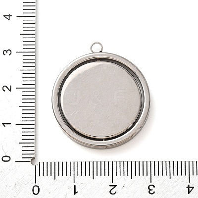 304 Stainless Steel Pendant Cabochons Settings SA-CBA8B85-07P-1