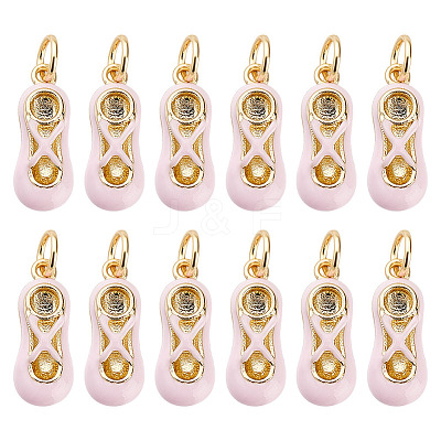 12Pcs Real 18K Gold Plated Brass Pendants KK-ME0003-21-1