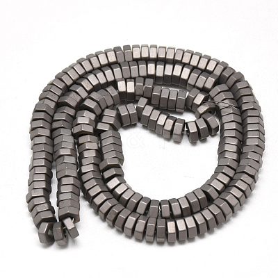 Electroplate Non-magnetic Synthetic Hematite Beads Strands G-T061-08F-1