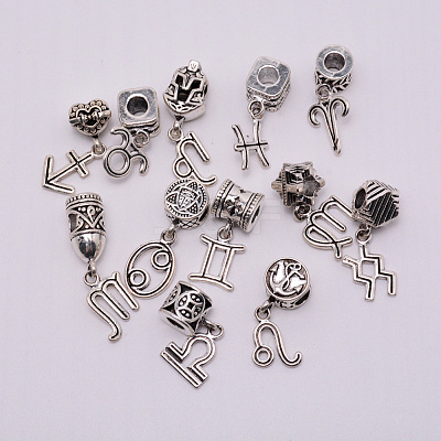 Tibetan Style Alloy Pendants Set PALLOY-WH0070-48P-1