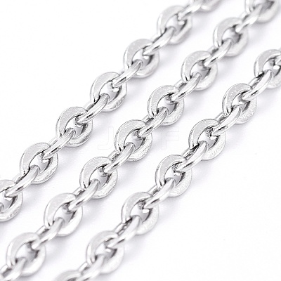 Tarnish Resistant 304 Stainless Steel Cable Chains CHS-K002-02-3mm-1