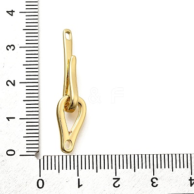 Brass Hook and S-Hook Clasps KK-S508-25G-1