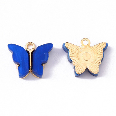Alloy Acrylic Pendants ENAM-R136-01F-1