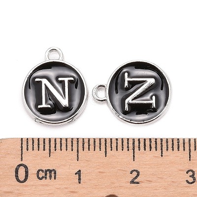 Platinum Plated Alloy Charms LS-ENAM-S118-02N-P-1