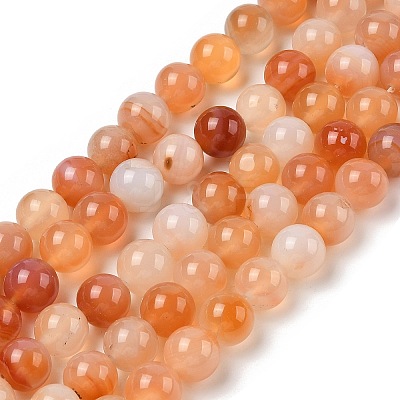 Natural Red Agate Beads Strands G-A248-A06-04-1