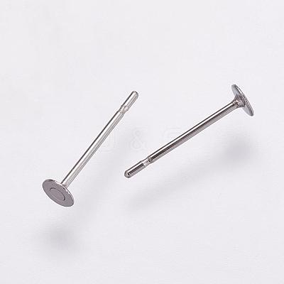 Non-Tarnish 304 Stainless Steel Stud Earring Settings STAS-K146-009-3mm-1