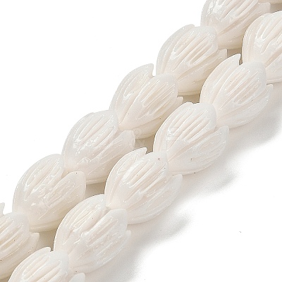 Synthetic Coral Dyed Carved Beads Strands CORA-P004-01D-1