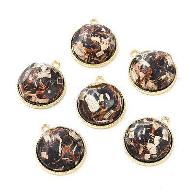Resin Shell Pendants RESI-D054-02LG-03-1