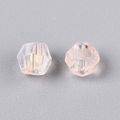 Transparent Spray Painted Glass Beads X1-EGLA-N018-4mm-08-1