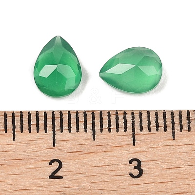 Natural Green Onyx Agate(Dyed & Heated) Cabochons G-C146-01H-1