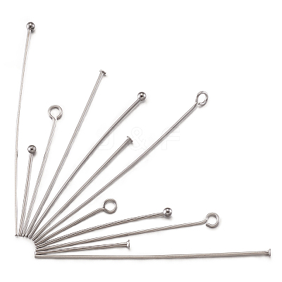 304 Stainless Steel Ball Head Pins & Eye Pins & Head Pins STAS-TA0004-23P-1